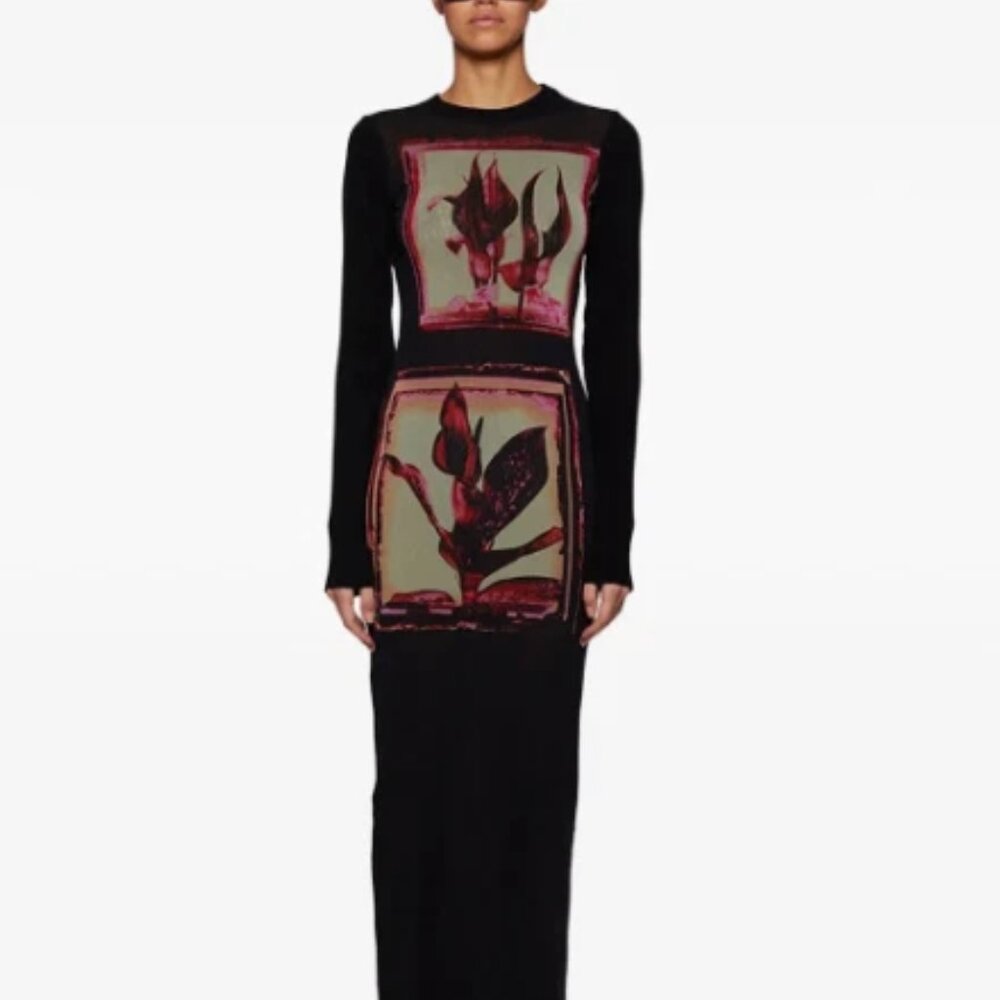 Jean Paul Gaultier Flowers Cadres Dress